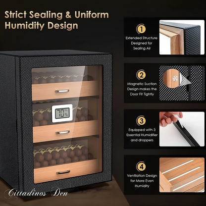 Cedar Deluxe Cigar Humidor - Aroma Guardian Hub