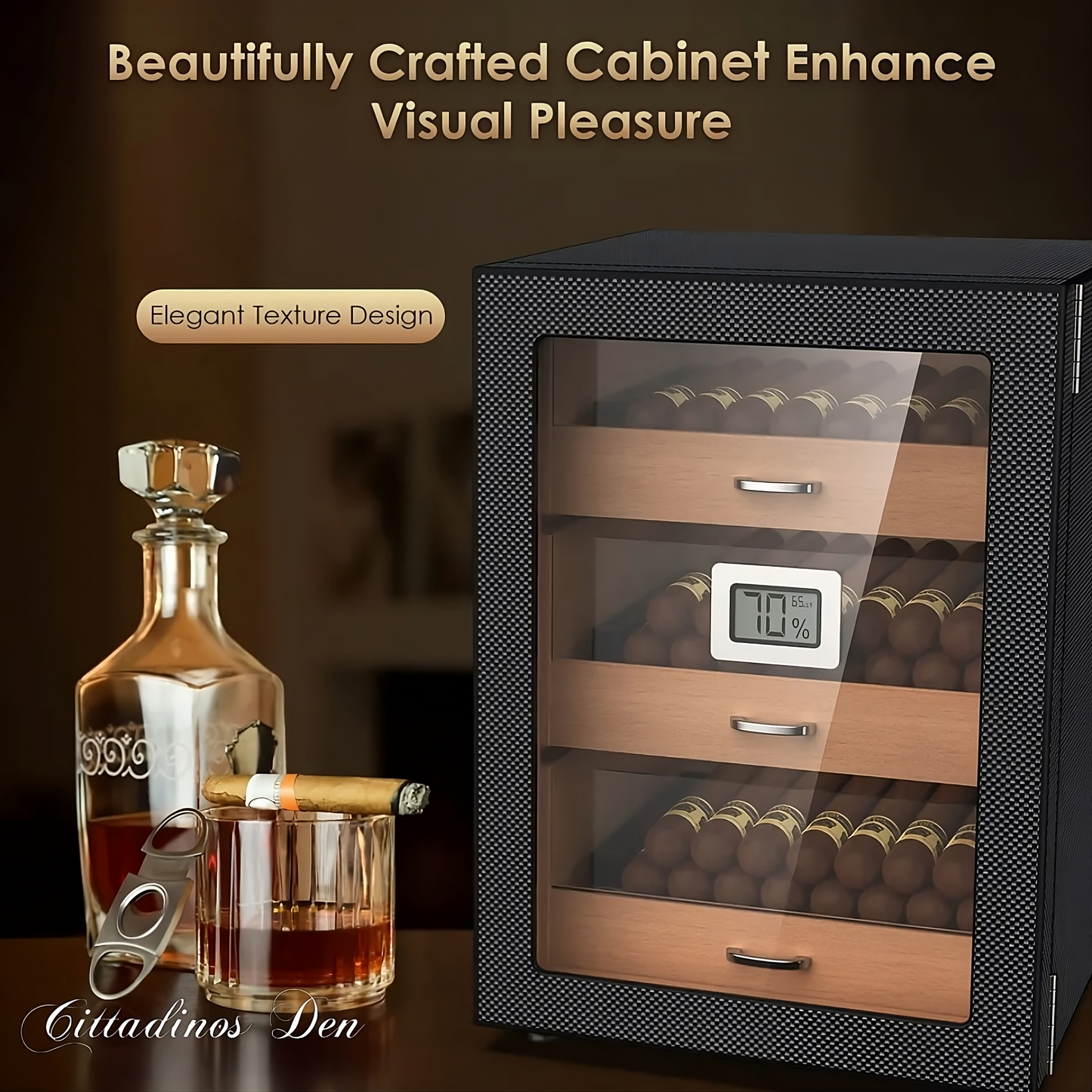 Cedar Deluxe Cigar Humidor - Aroma Guardian Hub