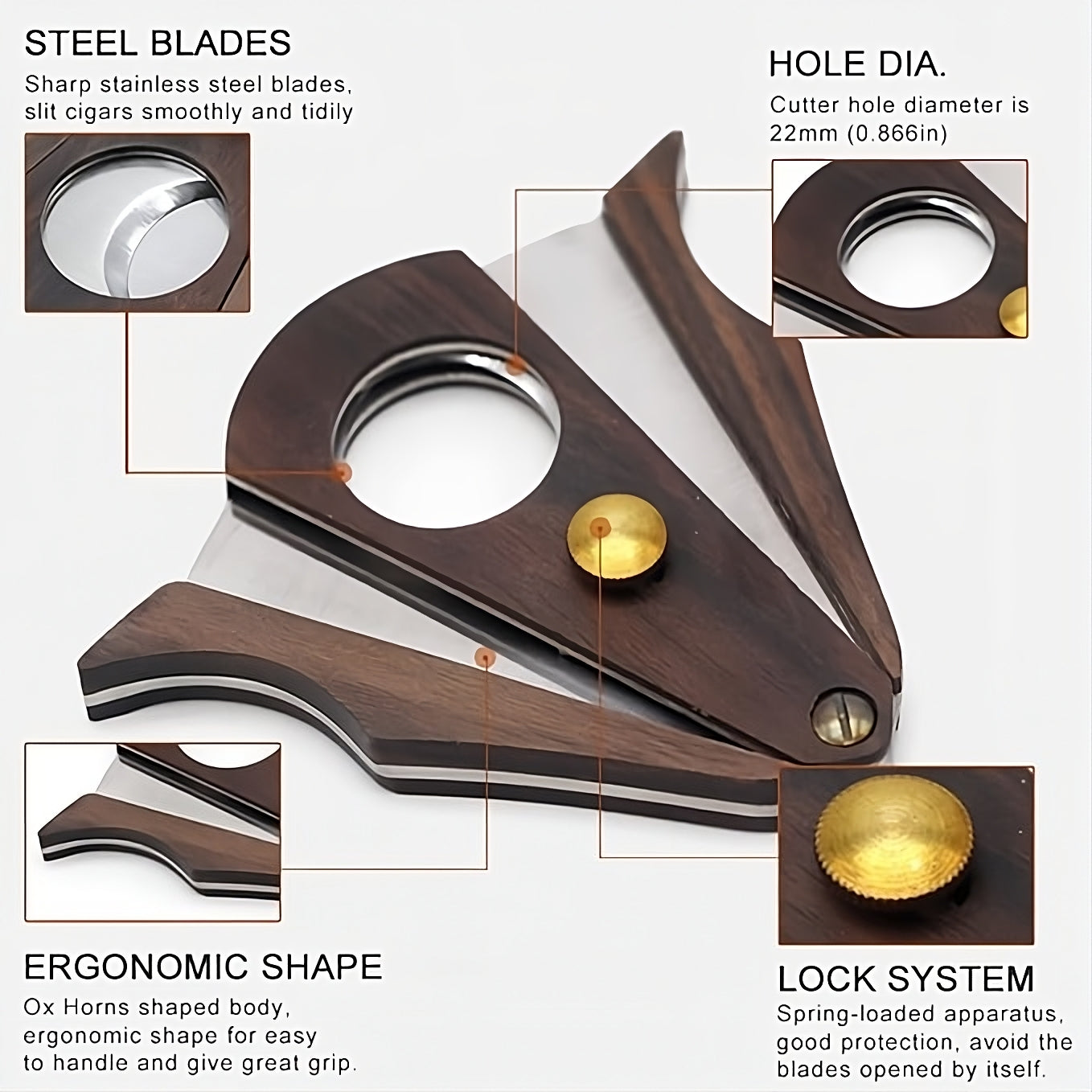 Cigar Cutter Collection - Wooden Elegance