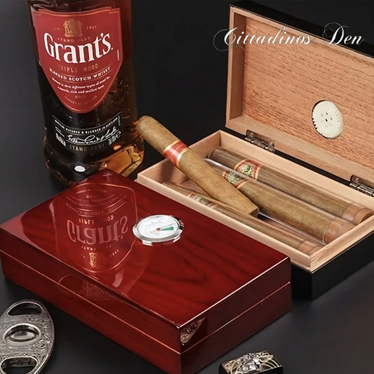 Cigar Humidor - Compact Humidity Regulation - Cittadinos Den