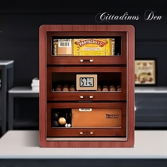 Luxury Cigar Humidor - Cedar Aroma Enhancer - Cittadinos Den